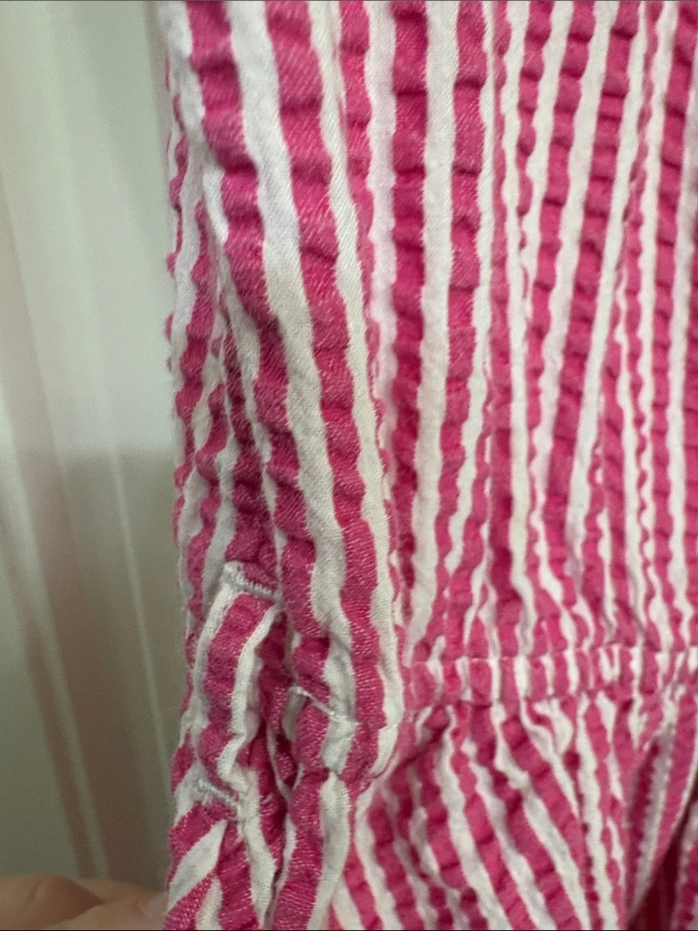 Lands' End Pink and White Striped Girls' Summer Dress